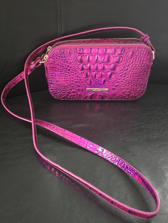 Brahmin Handbags - Brahmin Danica Voltage Violet Melbourne Cross Body Bag